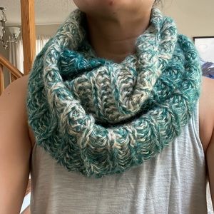 Knit Green Ombré Infinity Scarf